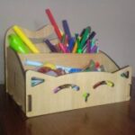 Laser Cut Cat Pen Holder Desk Organizer Free Vector