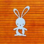 Laser Cut Bunny With Heart Cutout Free Vector