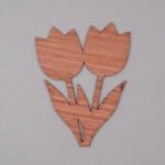 Laser Cut Tulip Flower Shape Unfinished Wood Cutout Free Vector