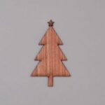 Laser Cut Unfinished Wood Christmas Tree Shape Free Vector