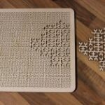 Laser Cut Wooden Fractal Tray Puzzle SVG File
