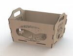Wooden Box With Cutout Decorations Laser Cutting Template DXF File