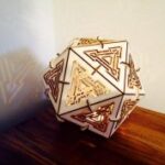 Laser Cut Icosahedron Lamp 3mm Plywood Free Vector