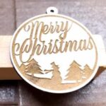 Laser Cut Merry Christmas Ornament SVG File