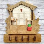 Laser Cut Wall Key Holder Free Vector