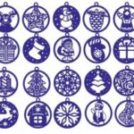 Laser Cut Christmas Ball Ornaments Tree Decor Free Vector