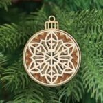 Laser Cut Christmas Tree Layered Bauble Free Vector