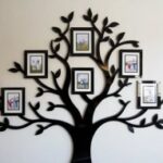 Laser Cut Family Tree Photo Frame With 6 Picture Frames