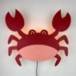Laser Cut Crab Shaped Night Light Kids Room Wall Light