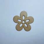 Laser Cut Wood Flower Cutout Free Vector