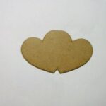 Laser Cut Double Heart Wood Cutout Shape Blank Free Vector