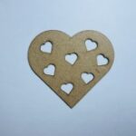 Laser Cut Heart Shape Wood Craft Cutout Free Vector