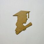 Laser Cut Female Graduate Unfinished Wood Cutout Craft Free Vector
