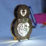 Laser Cut 8 March Lamp Women’s Day Decor Free Vector
