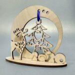 Laser Cut New Year Souvenir Free Vector