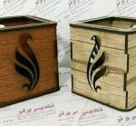 Laser Cut Wooden Pen Holder Free Vector