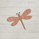 Laser Cut Dragonfly Shape Unfinished Wood Craft Cutout Free Vector