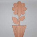 Laser Cut Flower In Pot Unfinished Cutout Wood Shape Free Vector