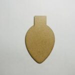 Laser Cut Christmas Light Bulb Wooden Cutout Unfinished Craft Free Vector