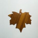 Laser Cut Wooden Maple Leaf Ornament Free Vector