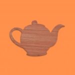 Laser Cut Wooden Tea Kettle Cutout Free Vector