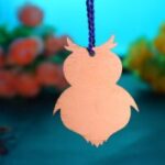 Laser Cut Unfinished Wood Owl Shaped Craft Tree Ornament Free Vector