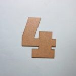 Laser Cut Wood Number 4 Cutout Number Four Shape Free Vector
