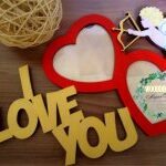 Laser Cut I Love You Photo Frames Free Vector