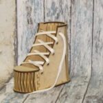 Laser Cut Wooden Shape Shoes Stand Desk Organizer Pen Pencil Holder Free Vector