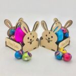 Laser Cut Wooden Easter Bunny Basket Free Vector