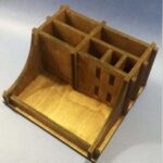 Laser Cut Office Desk Organizer Free Vector
