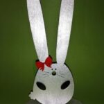Laser Cut Bunny Hairband Stand Headband Holder Hairclip Showcase Free Vector