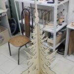 Laser Cut Artificial Christmas Tree Modern Christmas Tree Alternatives Plywood 6mm Free Vector