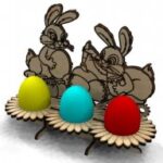 Laser Cut Wooden Easter Bunny Free Vector