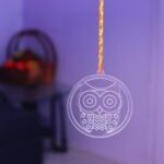 Laser Cut Owl Engraved Acrylic Pendant DXF File