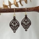 Laser Cut Fashion Teardown Lightweight Earrings Free Vector