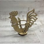 Laser Cut Rooster Egg Holder Happy Easter Decor Free Vector