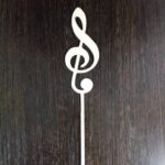 Laser Cut Music Note Cake Topper Free Vector