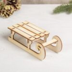 Laser Cut Wooden Sled Free Vector