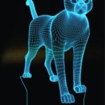 Cat 3D Lamp Vector Model Free Vector