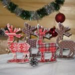Laser Cut Plywood Deer Christmas Decoration Free Vector