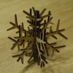 Laser Cut Snowflake Decoration 100mm DXF File
