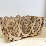 Laser Cut Easter Egg Basket Free Vector