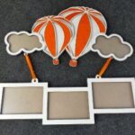 Laser Cut Hot Air Balloon Theme Photo Frames Free Vector