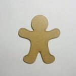 Laser Cut Wooden Gingerbread Man Shape For Crafts Free Vector