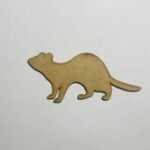 Laser Cut Unfinished Ferret Shape Wood Cutout Free Vector