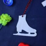 Laser Cut Ice Skate Ornament Wood Cutout Shape Unfinished Free Vector