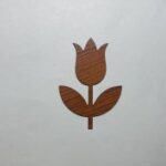 Laser Cut Unfinished Wood Tulip Flower Cutout Free Vector