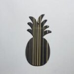 Laser Cut Wooden Pineapple Shape Free Vector