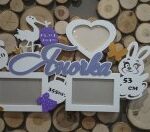 Laser Cut Baby Photo Frame Free Vector